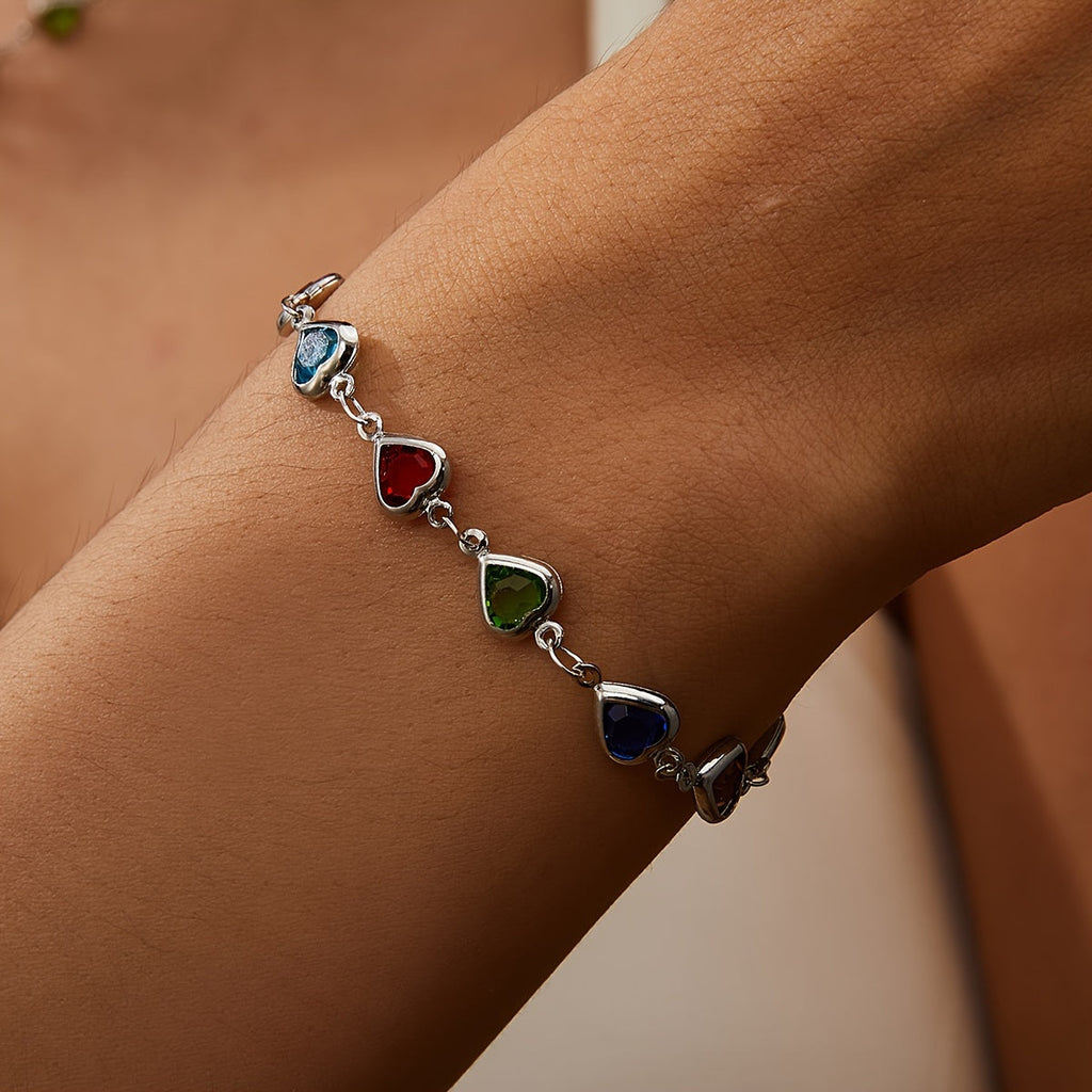 Candy-Coloured Heart Bracelet