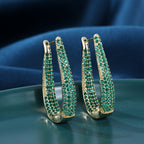 Cubic Synthetic Zirconia Hoop Earrings in Six Styles