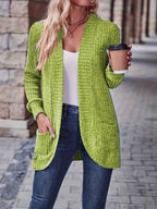 Softly Draped Knit Cardigan for Layering Over Dresses