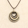 Vintage Layered Disc Long Pendant Necklace