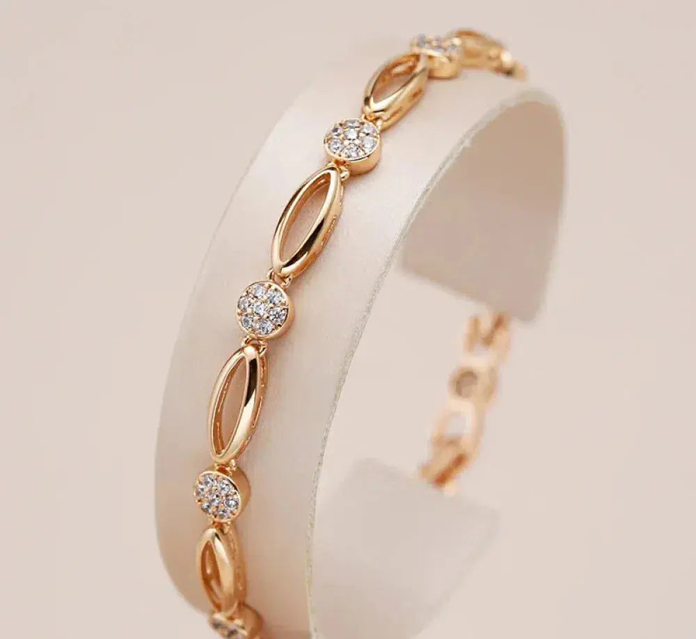 Gold-Tone Bracelet with Zirconia