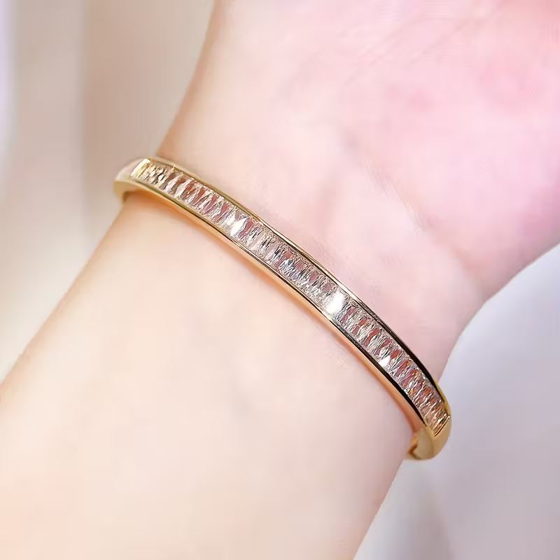 Goudkleurige baguette-armband
