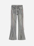 Jeans met decoratieve franjes voor een speelse afwerking