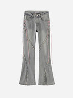 Jeans met decoratieve franjes voor een speelse afwerking