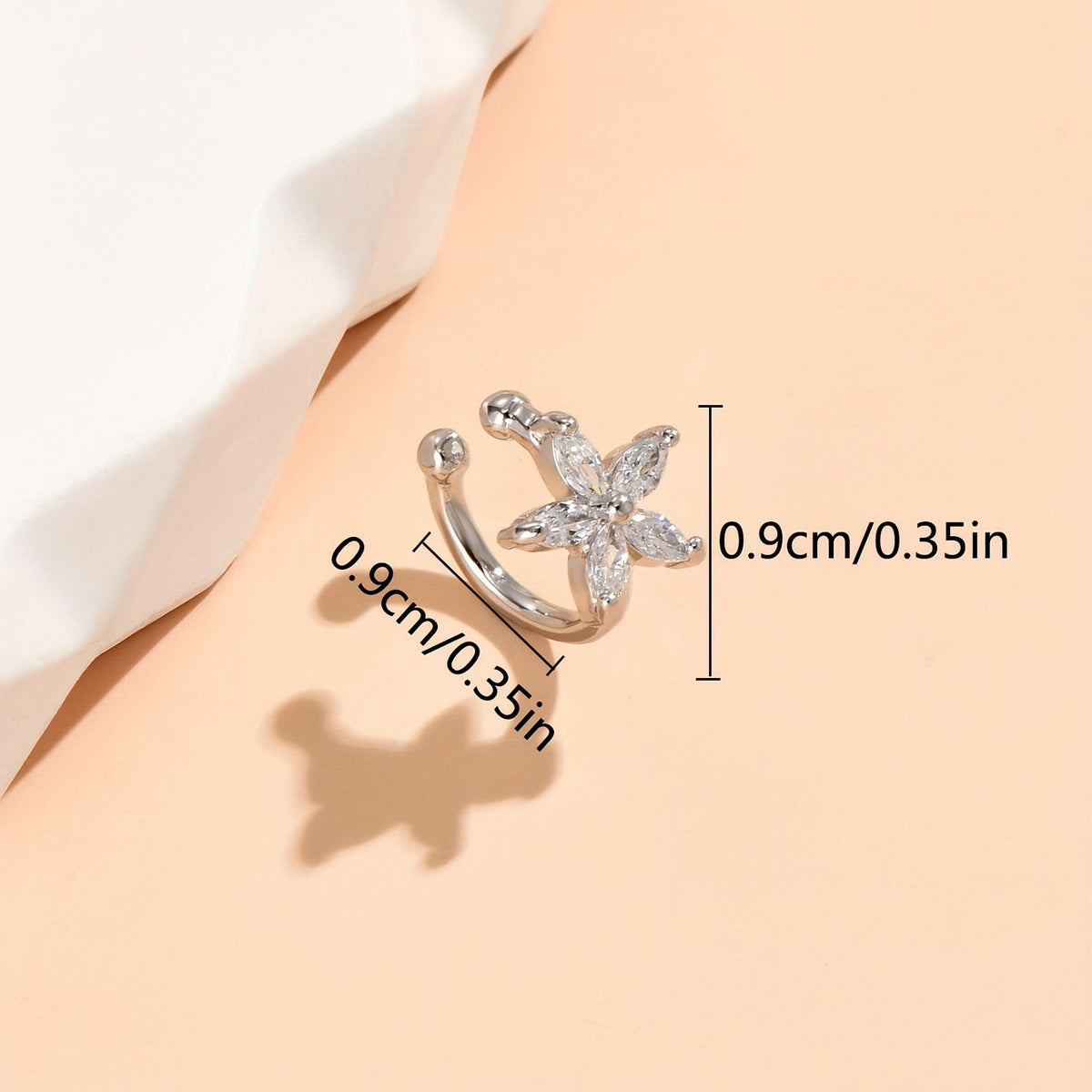 Sparkling Cubic Zirconia Ear Cuff