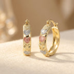 Heart-Shaped Cubic Zirconia Gold-Tone Stud Earrings