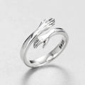 Adjustable Silver-Tone Cuddle Ring
