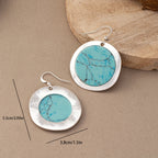Vintage Bohemian Round Turquoise Earrings