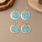 Vintage Bohemian Round Turquoise Earrings