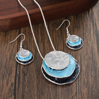 Bohemian drielaagse emaille sieradenset