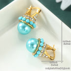 Bohemian Crown Hoop Gold-Plated Earrings