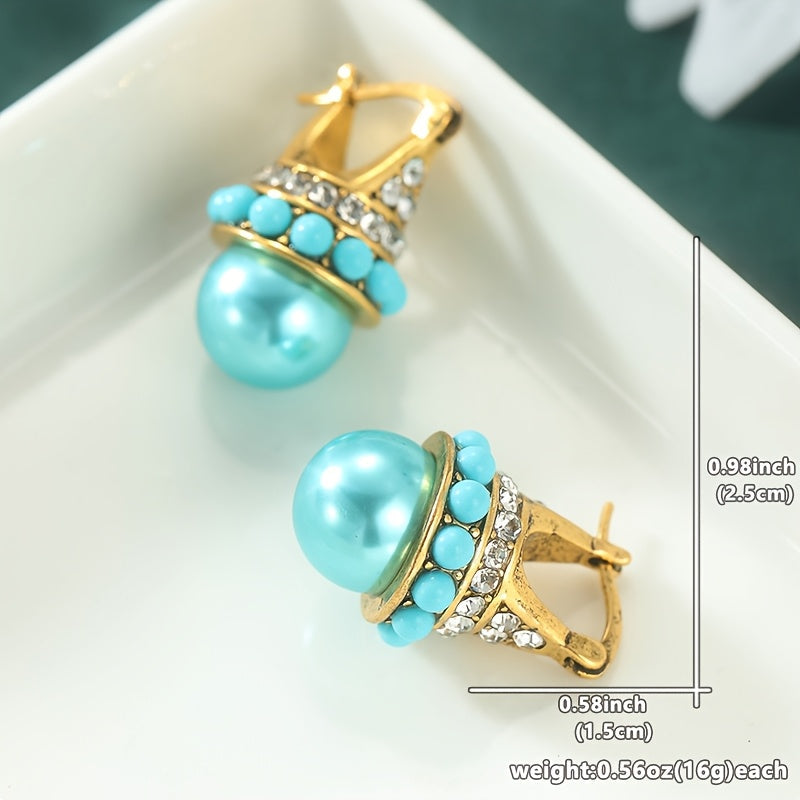 Bohemian Crown Hoop Gold-Plated Earrings