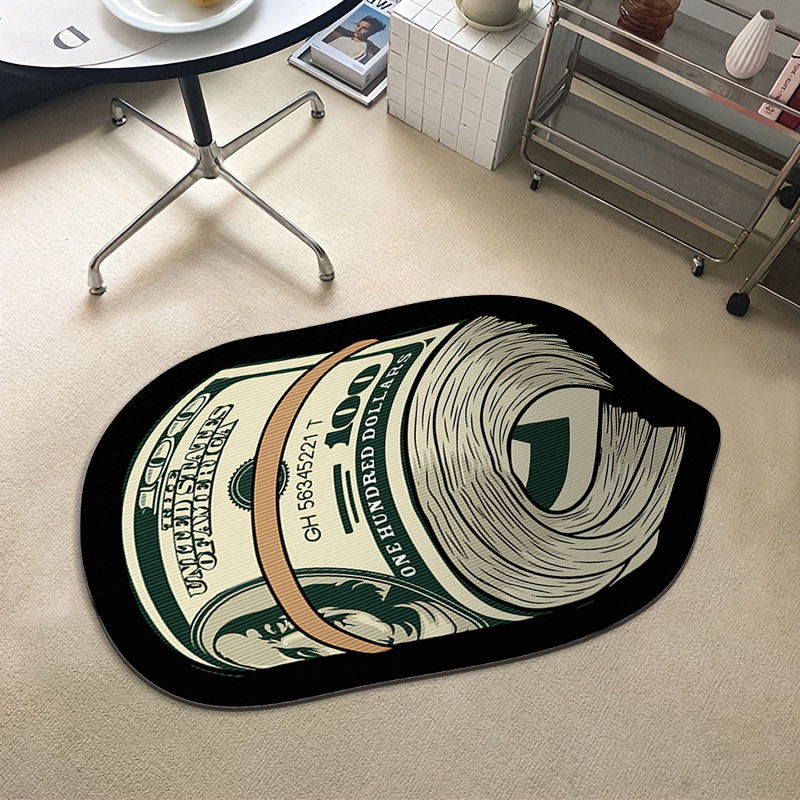 Dollar Note Novelty Floor Mat – Non-Slip, Soft Foam, Fun Home Decor