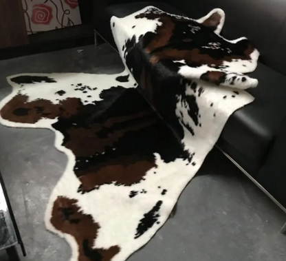 Imitation Cowhide Faux Leather Floor Mat – Non-Slip, Easy Clean, Durable