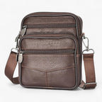 Men's Vertical Multifunctional Leather Crossbody Bag