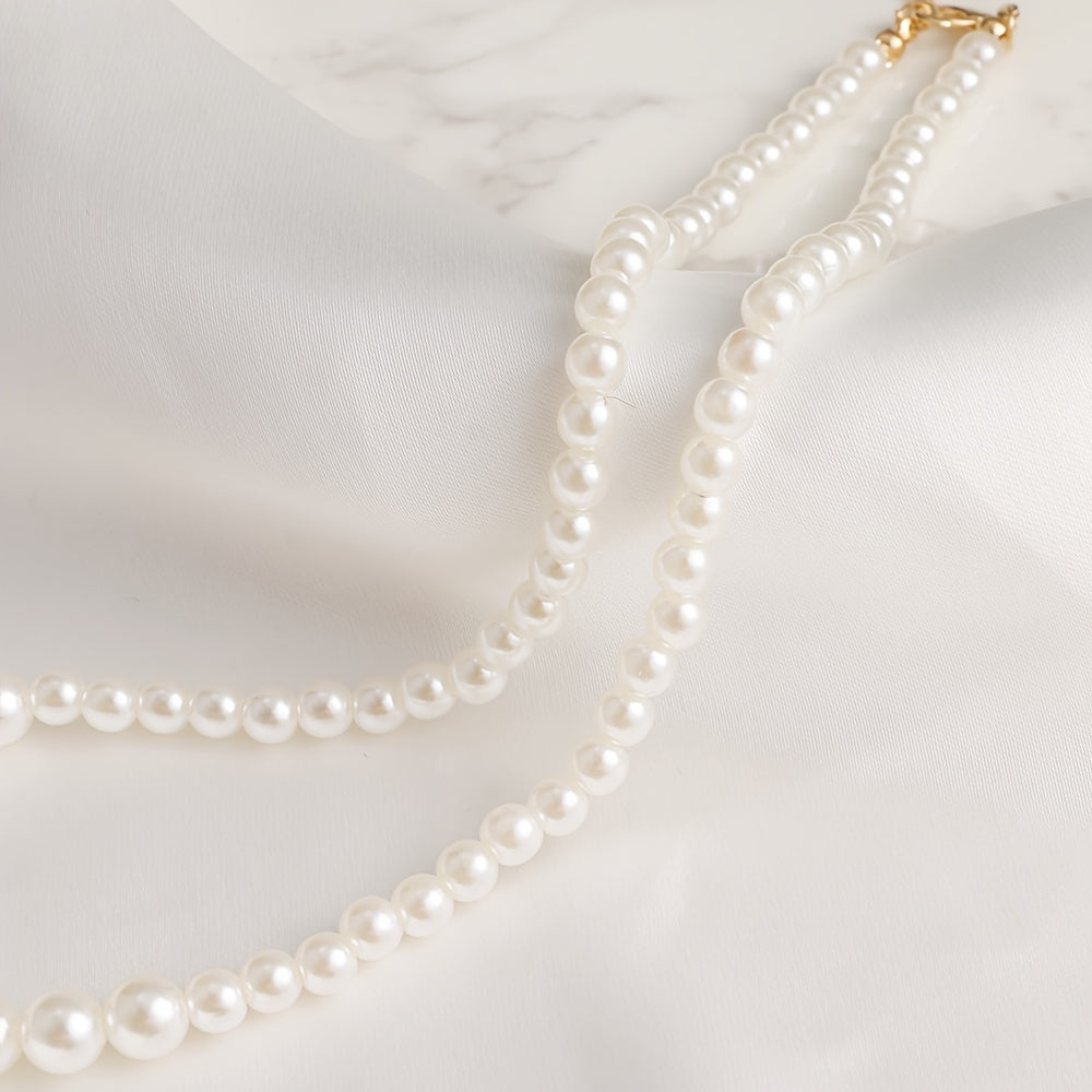 Verstelbare ketting met imitatieparels