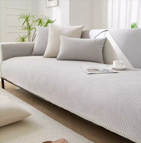 Anti-Slip Sofa Cover – Soft Chenille Couch Slipcover & Protector