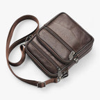 Men's Vertical Multifunctional Leather Crossbody Bag