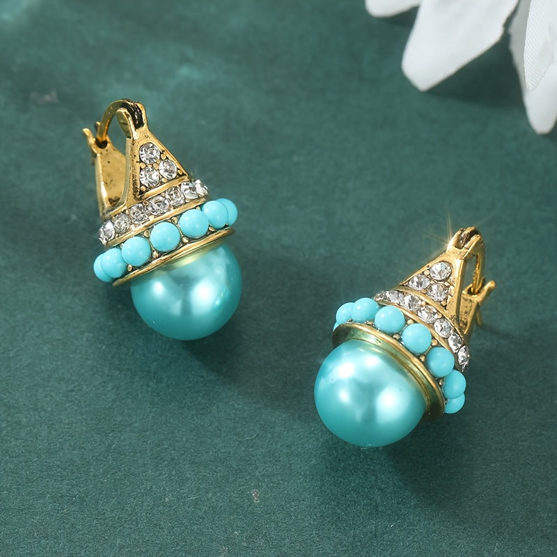 Bohemian Crown Hoop Gold-Plated Earrings