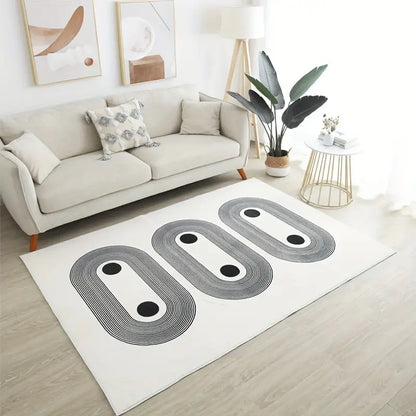 Imitation Cashmere Rectangle Floor Mat – Soft Polyester, Washable, 120x160cm