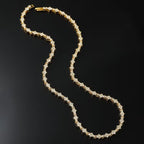 Classic Cluster Tennis Necklace in Two Metal Tones