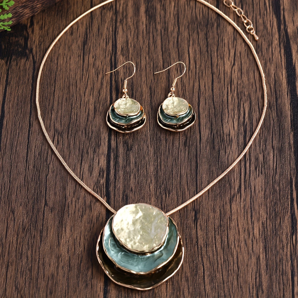 Bohemian drielaagse emaille sieradenset
