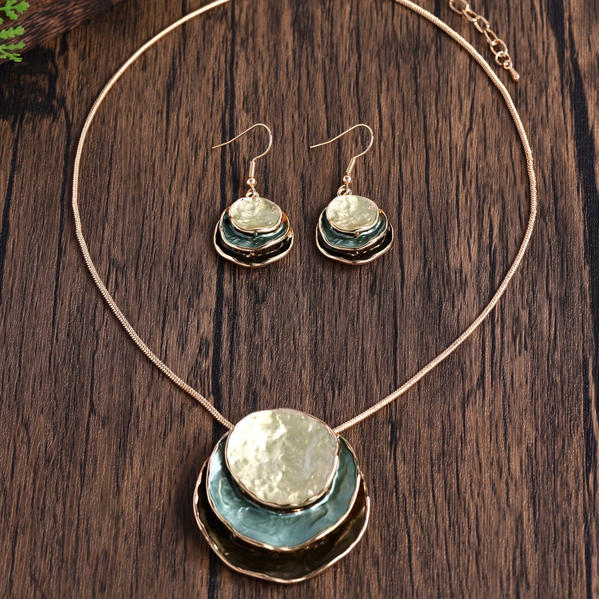 Bohemian drielaagse emaille sieradenset