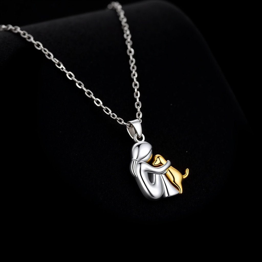 Conjunto de Colar com Pendente e Brincos Abraço