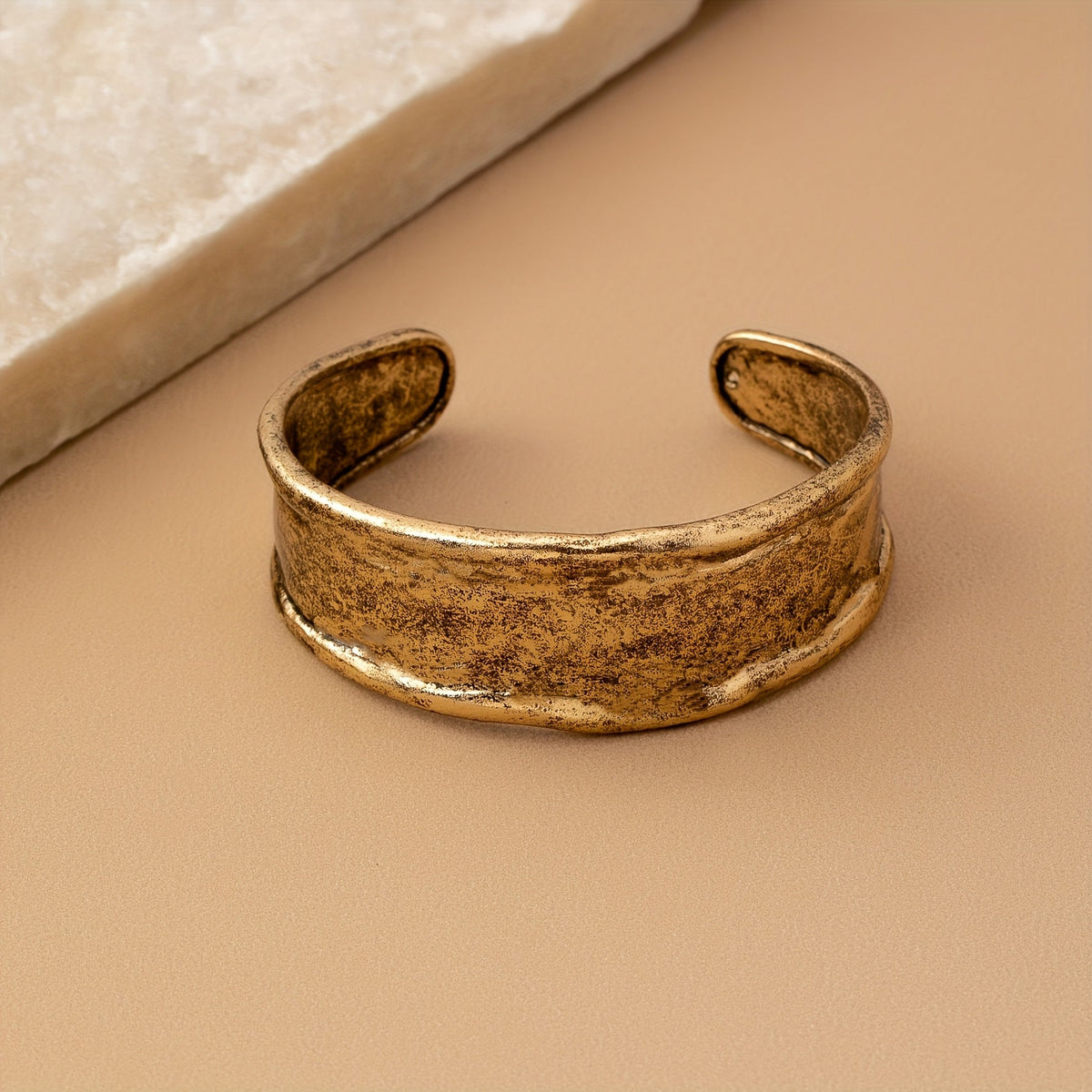 Vintage-Style Minimalist Wide Cuff Bracelet
