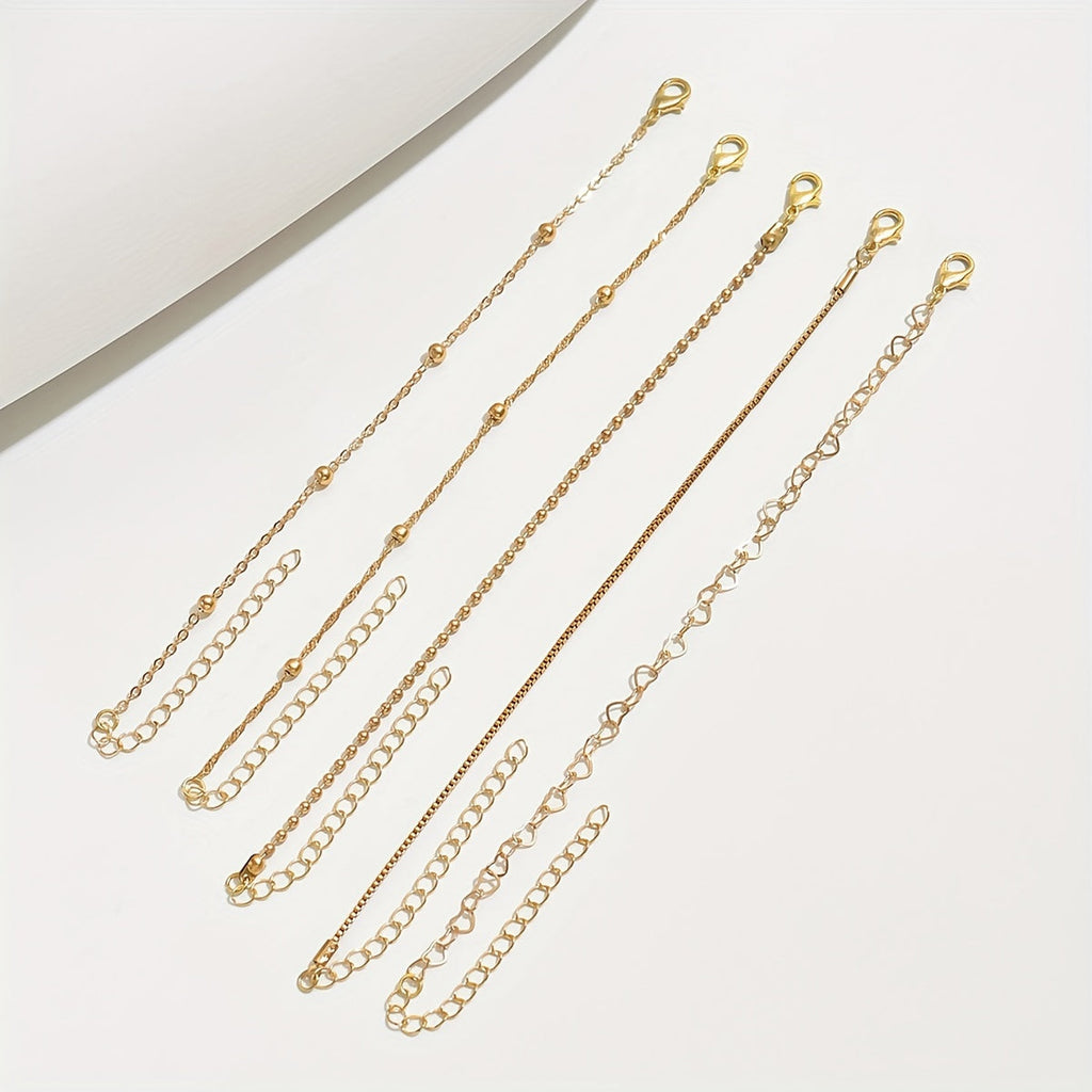 Thin Chain Bracelet Set in Three Styles
