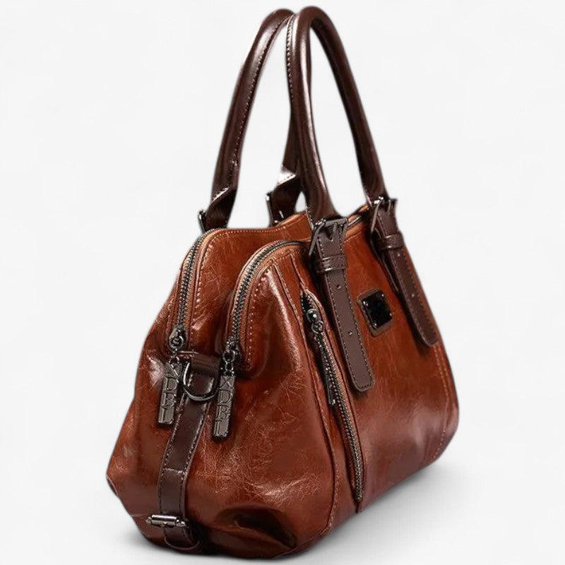 Scratch and Stain-Resistant Premium Leather Shoulder Bag