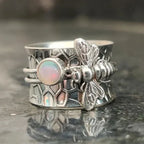 Bee Gemstone Spinner Ring