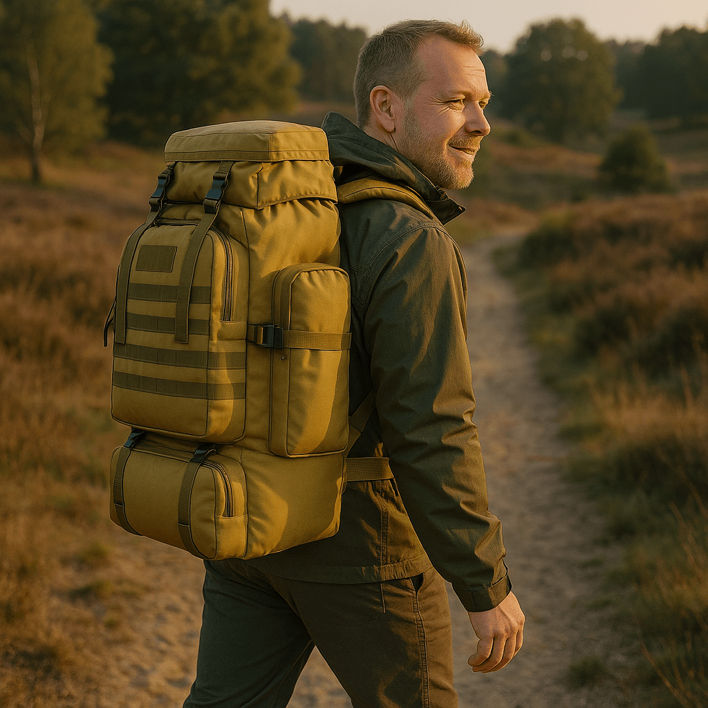 Large Water-Resistant 600D Oxford Tactical Backpack, 80L or 100L