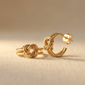 Vintage Boho Knotted Double Hoop Earrings
