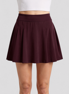 Geplooide zomerrok met elastische taille en binnenbroekje