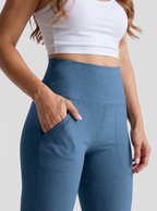 Bootcut sportbroek met hoge taille en zakken aan de voorkant