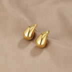 Gold-Tone Teardrop Stud Earrings