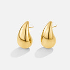 Gold-Tone Teardrop Stud Earrings
