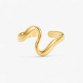 Golvende ring met vergulde afwerking