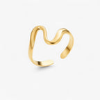 Golvende ring met vergulde afwerking