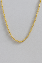 Twisted Wire Style Chain Necklace, Polished Metal