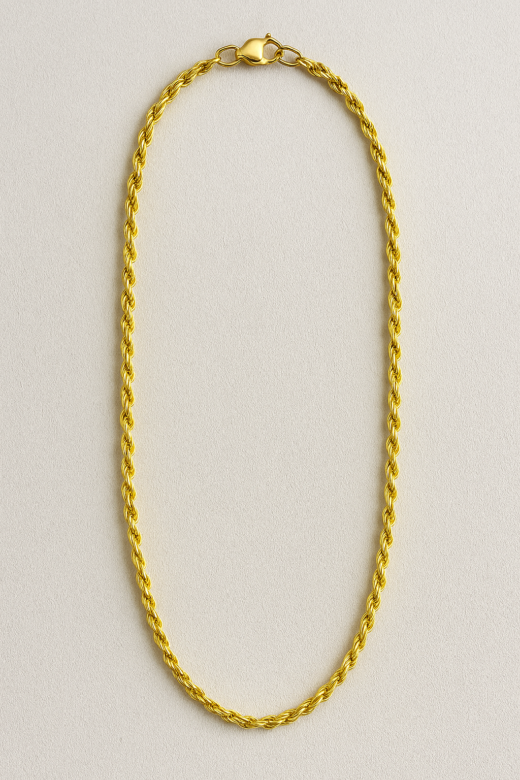 Twisted Rope Chain Necklace in Stainless Steel