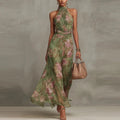 Floral Print Flowing Relaxed Maxi Dress