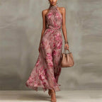 Floral Print Flowing Relaxed Maxi Dress