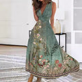 Floral Print Relaxed-Fit Flowing Summer Maxi Dress