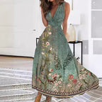 Floral Print Relaxed-Fit Flowing Summer Maxi Dress