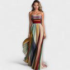 Strapless Pleated Relaxed Maxi Dress