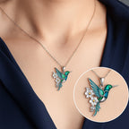 Hummingbird Necklace and Earrings Gift Set