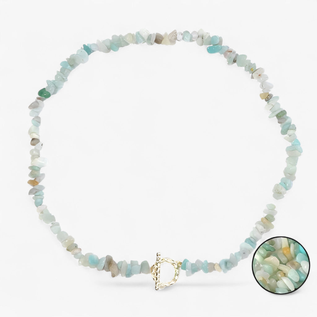 Bohemian Necklace with Natural Stone Beads
