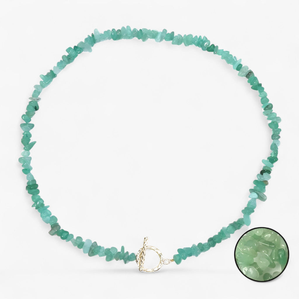 Bohemian Necklace with Natural Stone Beads